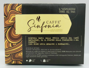 Caffè Sinfonia<br>Miscela Ritmo<br>100% Robusta • Capsule 50pz